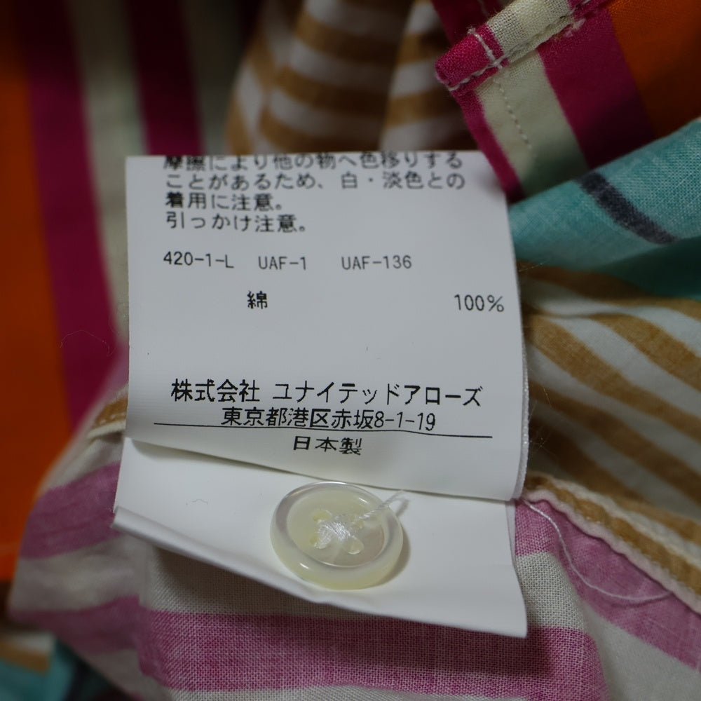 UNITED ARROWS & SONS(ユナイテッドアローズ アンド サンズ) 7B 胸ポケット ストライプ柄 キングスロード 長袖シャツ マルチ 5511-299-0238