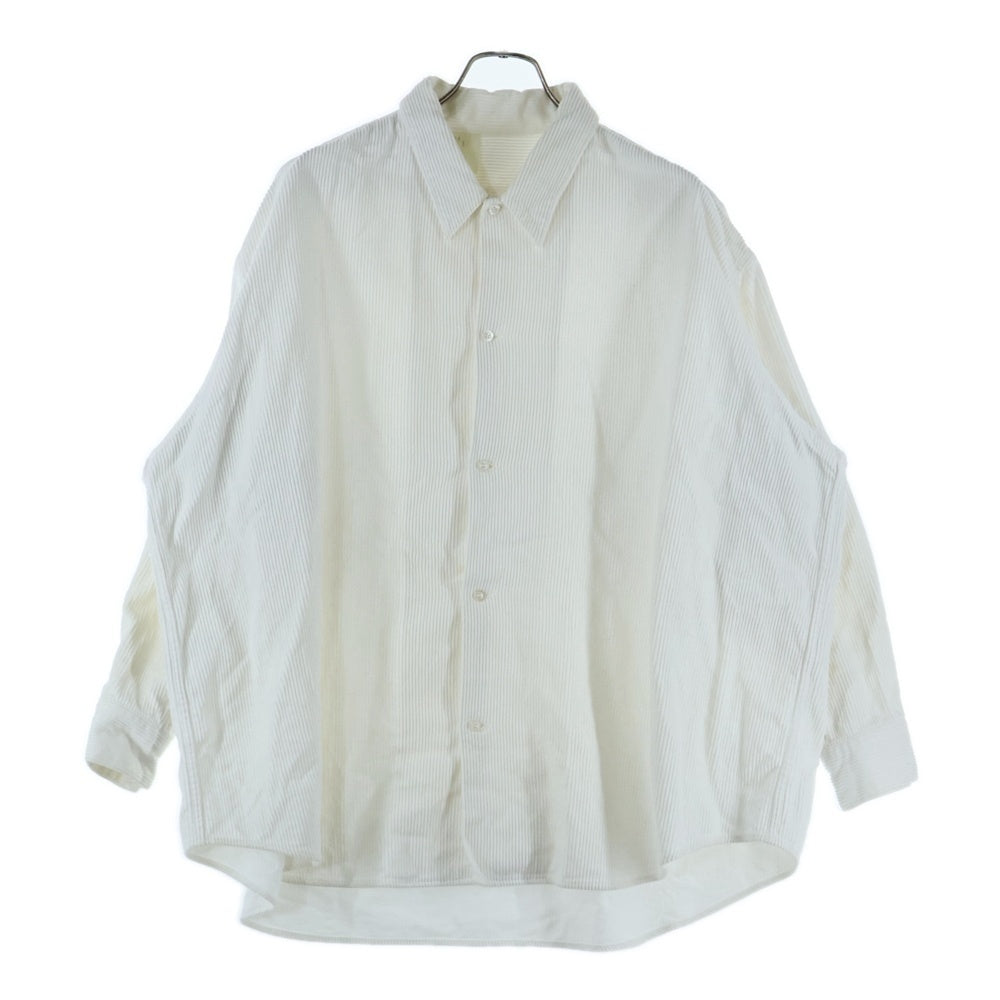 N.HOOLYWOOD(エヌハリウッド) 19AW CORDUROY SHIRT 5B コットン コーデュロイ 長袖シャツ ホワイト 192-SH08-035