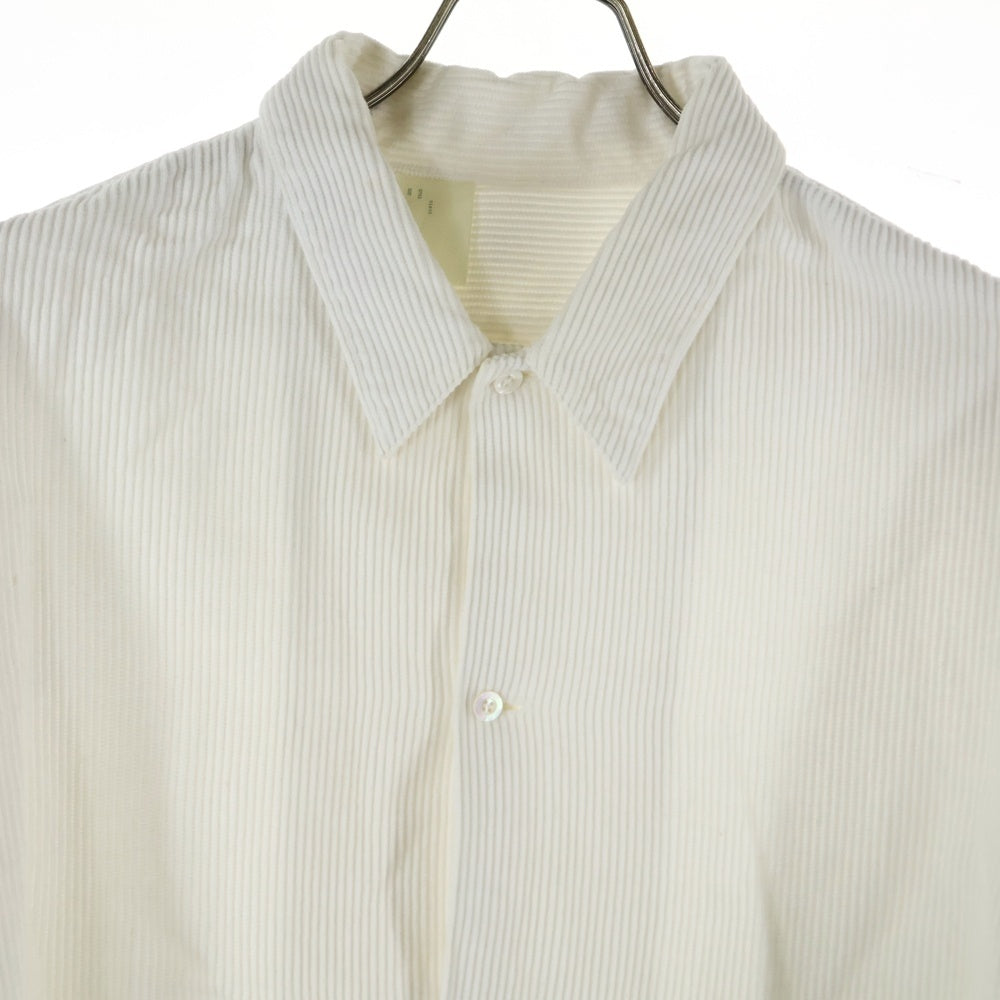 N.HOOLYWOOD(エヌハリウッド) 19AW CORDUROY SHIRT 5B コットン コーデュロイ 長袖シャツ ホワイト 192-SH08-035