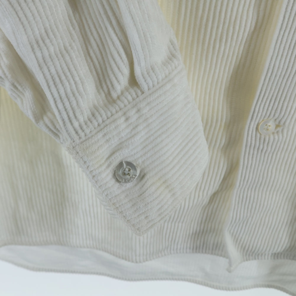 N.HOOLYWOOD(エヌハリウッド) 19AW CORDUROY SHIRT 5B コットン コーデュロイ 長袖シャツ ホワイト 192-SH08-035