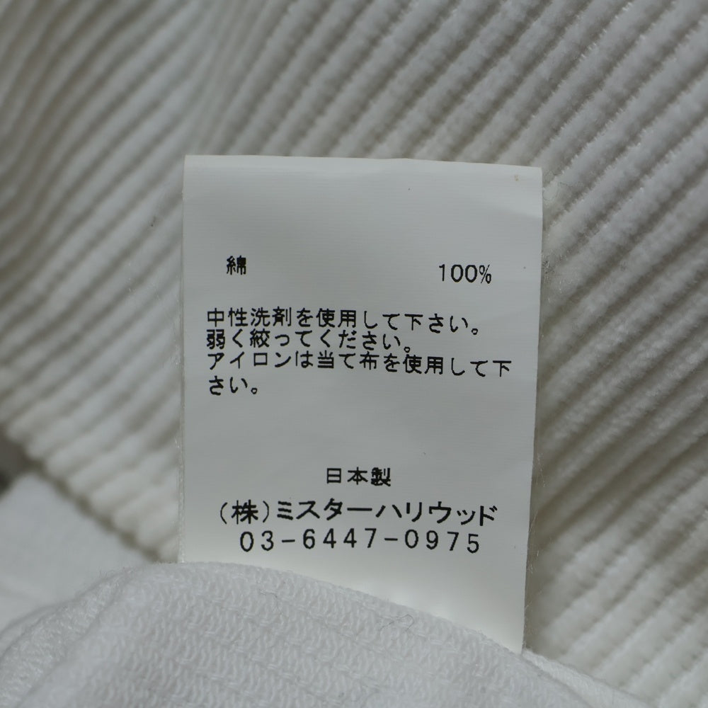 N.HOOLYWOOD(エヌハリウッド) 19AW CORDUROY SHIRT 5B コットン コーデュロイ 長袖シャツ ホワイト 192-SH08-035