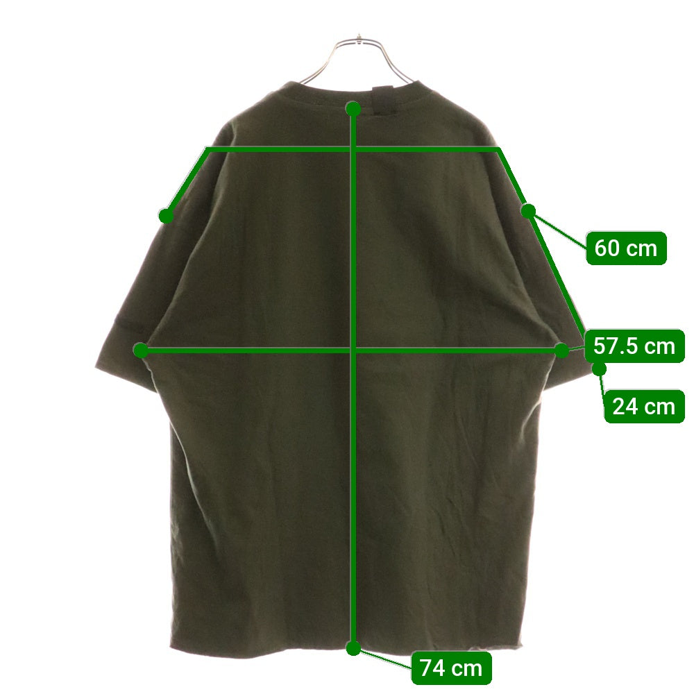 N.HOOLYWOOD(エヌハリウッド) 22SS アームロゴ レイヤードデザイン クルーネック カッソー 半袖Tシャツ グリーン 2212-CS08-017