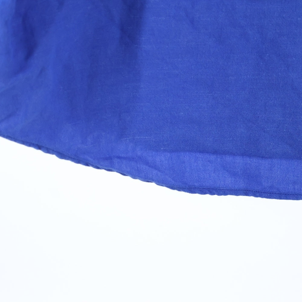 EDIFICE(エディフィス) リネン混 レギュラーカラー 長袖シャツ ブルー EY43