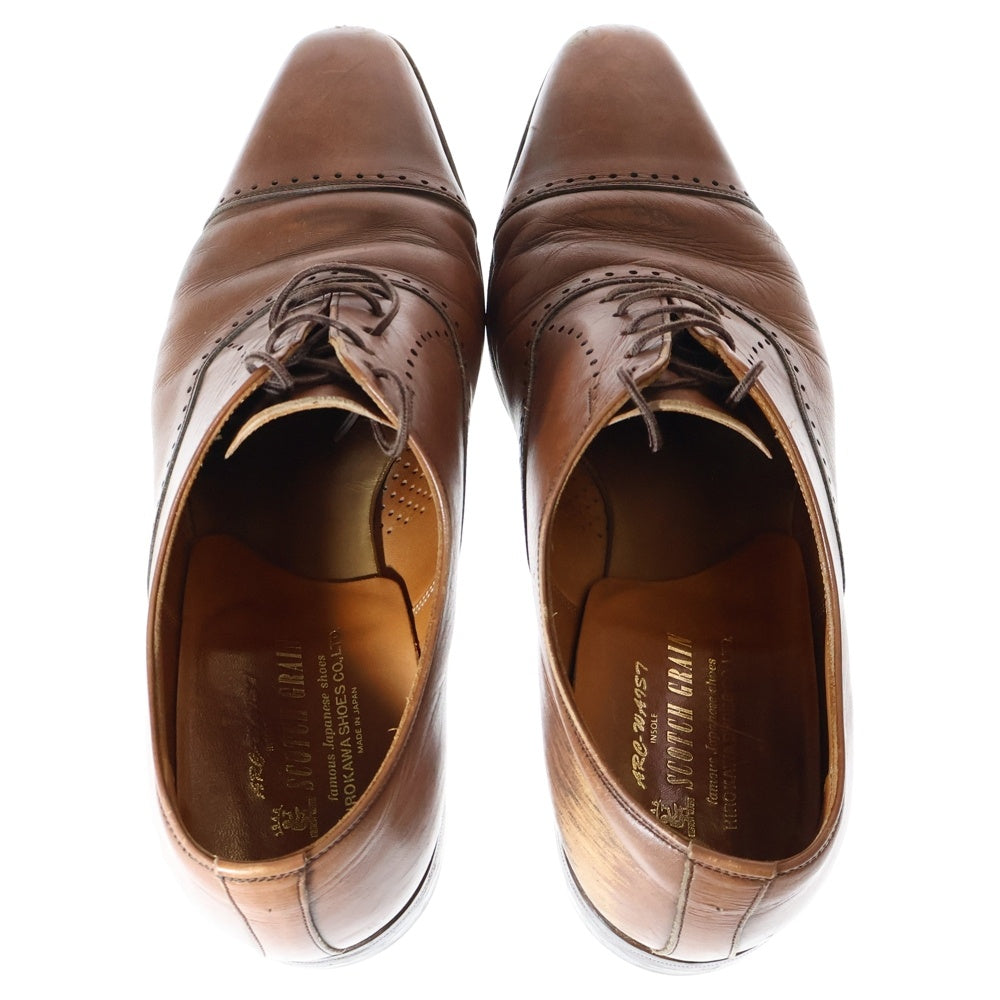 SCOTCH GRAIN(スコッチグレイン) レザー ストレートチップ レースアップ ブーツ レディース ブラウン 756