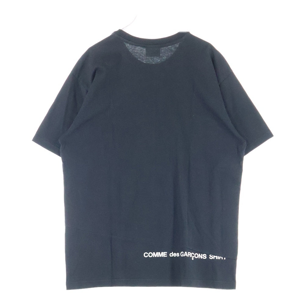 SUPREME(シュプリーム) 18AW × Comme des Garcons SHIRT Split Box Logo Tee コムデギャルソンシャツ ボックスロゴ クルーネック半袖Tシャツ カットソー ブラック