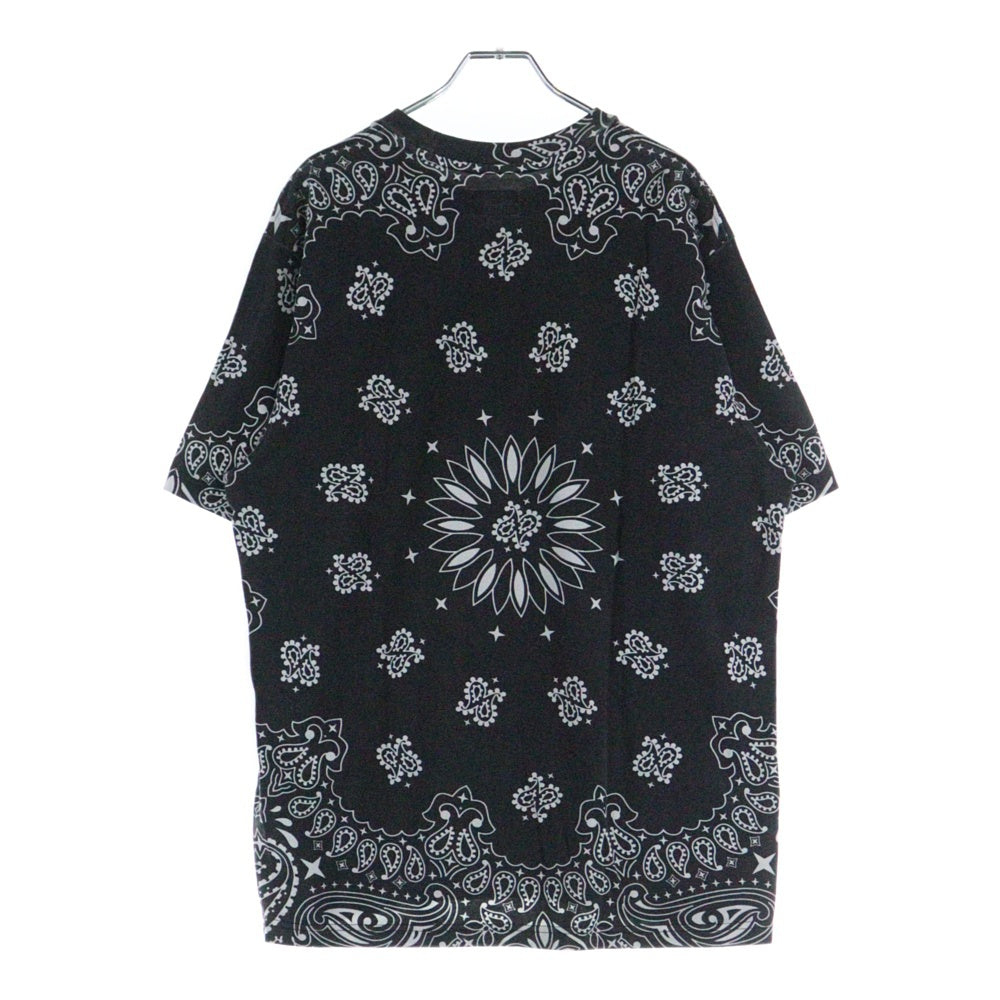 SUPREME(シュプリーム) 21SS Bandana Small box Tee バンダナ総柄 スモールボックスロゴTシャツ 半袖クルーネックカットソー ブラック