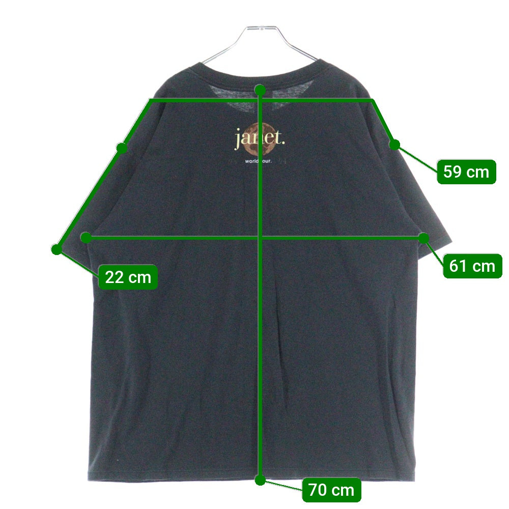 VINTAGE(ヴィンテージ) 90S VINTAGE Janet Jackson 93-94 World Tour ジャネットジャクソン ワールドツアー ヴィンテージ プリントTシャツ 半袖カットソー ブラック