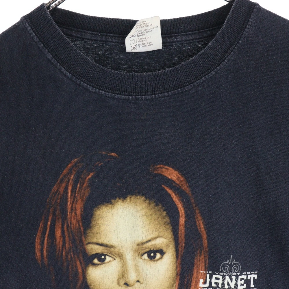 VINTAGE(ヴィンテージ) 90S VINTAGE Janet Jackson 98 World Tour ジャネットジャクソン ワールドツアー ヴィンテージ プリントTシャツ 半袖カットソー ブラック