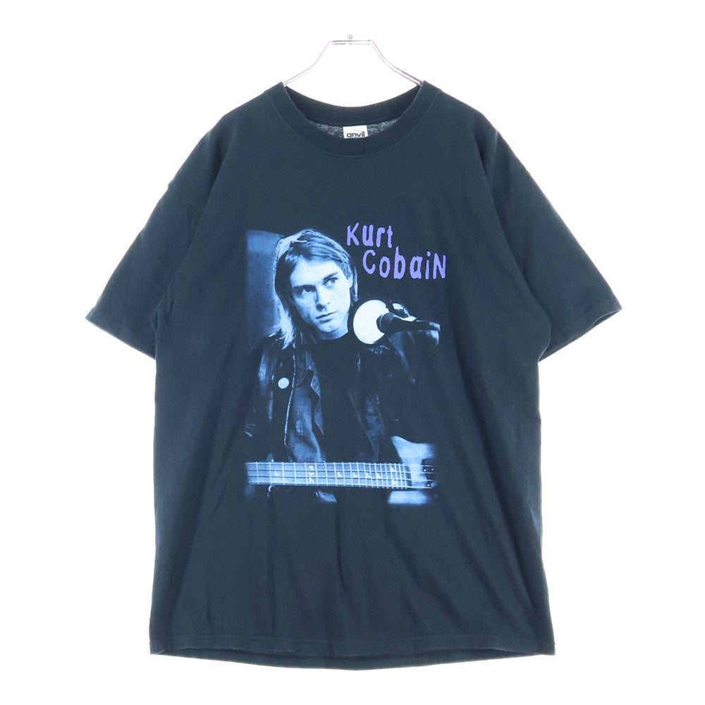 VINTAGE(ヴィンテージ) 00S NIRVANA Kurt Cobain ブートレグ ニルヴァーナ カートコバーン 追悼 プリントTシャツ 半袖カットソー ブラック