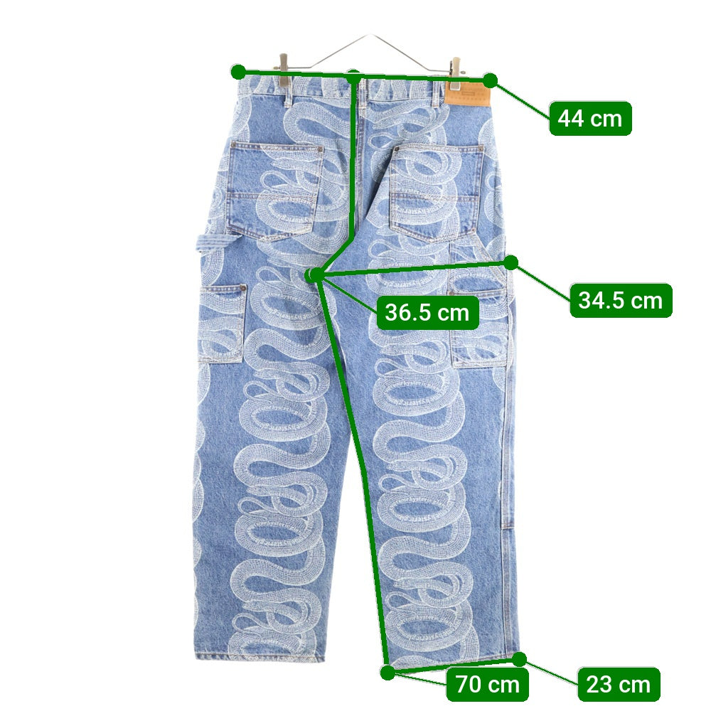 SUPREME(シュプリーム) 21SS × HYSTERIC GLAMOUR Snake Double Knee Denim Painter Pant ヒステリックグラマー スネーク ダブルニー デニム ペインター パンツ インディゴ