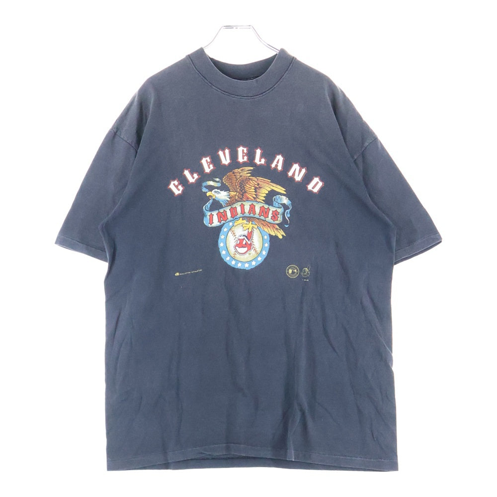 VINTAGE(ヴィンテージ) 90S VINTAGE MLB Cleveland Indians クリーブランドインディアンズ ヴィンテージ プリントTシャツ 半袖カットソー ブラック