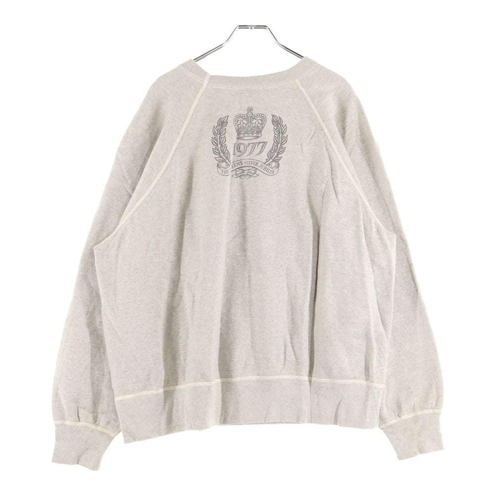 SAINT MICHAEL(セントマイケル) 24AW ×Sex PiSTOLS SP_CREW SWT QUEEN GRAY セックスピストルズ クイーン 両面プリント クルーネック スウェット トレーナー グレー SM-YS1-0000-C23