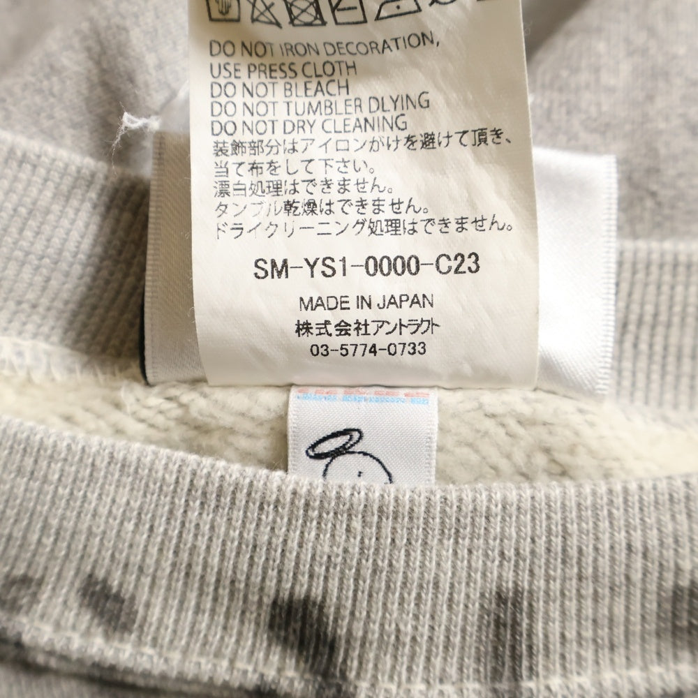 SAINT MICHAEL(セントマイケル) 24AW ×Sex PiSTOLS SP_CREW SWT QUEEN GRAY セックスピストルズ クイーン 両面プリント クルーネック スウェット トレーナー グレー SM-YS1-0000-C23