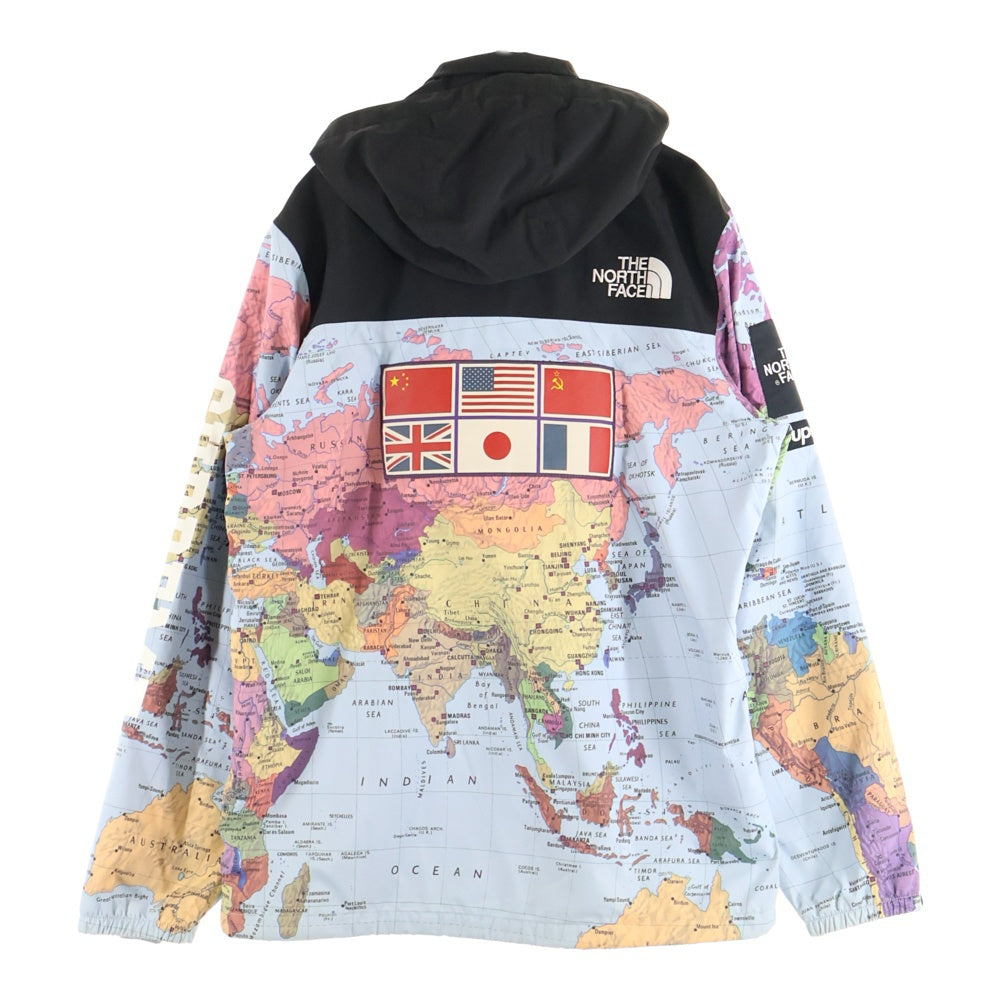 SUPREME(シュプリーム) 14SS ×THE NORTH FACE Expeditions Coaches Jacket MAP ザノースフェイス エクスペディションコーチジャケット 国旗 地図 マップ マルチ