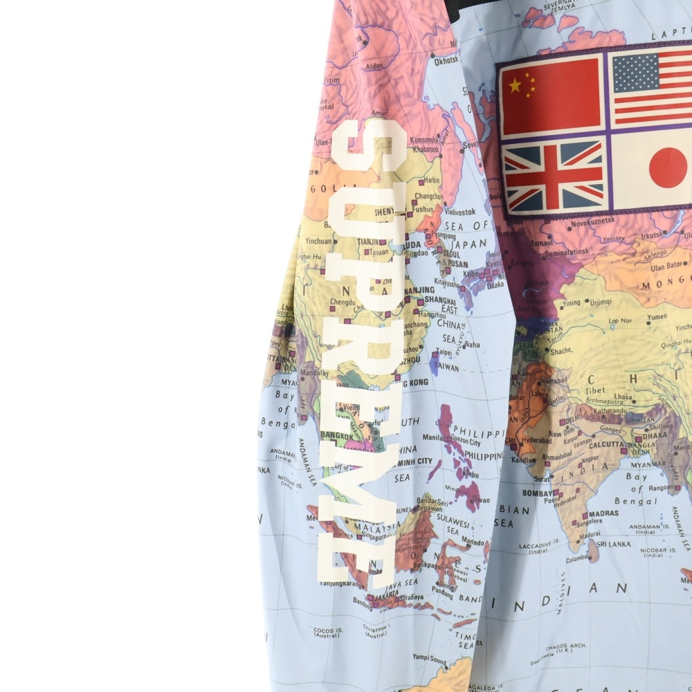 SUPREME(シュプリーム) 14SS ×THE NORTH FACE Expeditions Coaches Jacket MAP ザノースフェイス エクスペディションコーチジャケット 国旗 地図 マップ マルチ