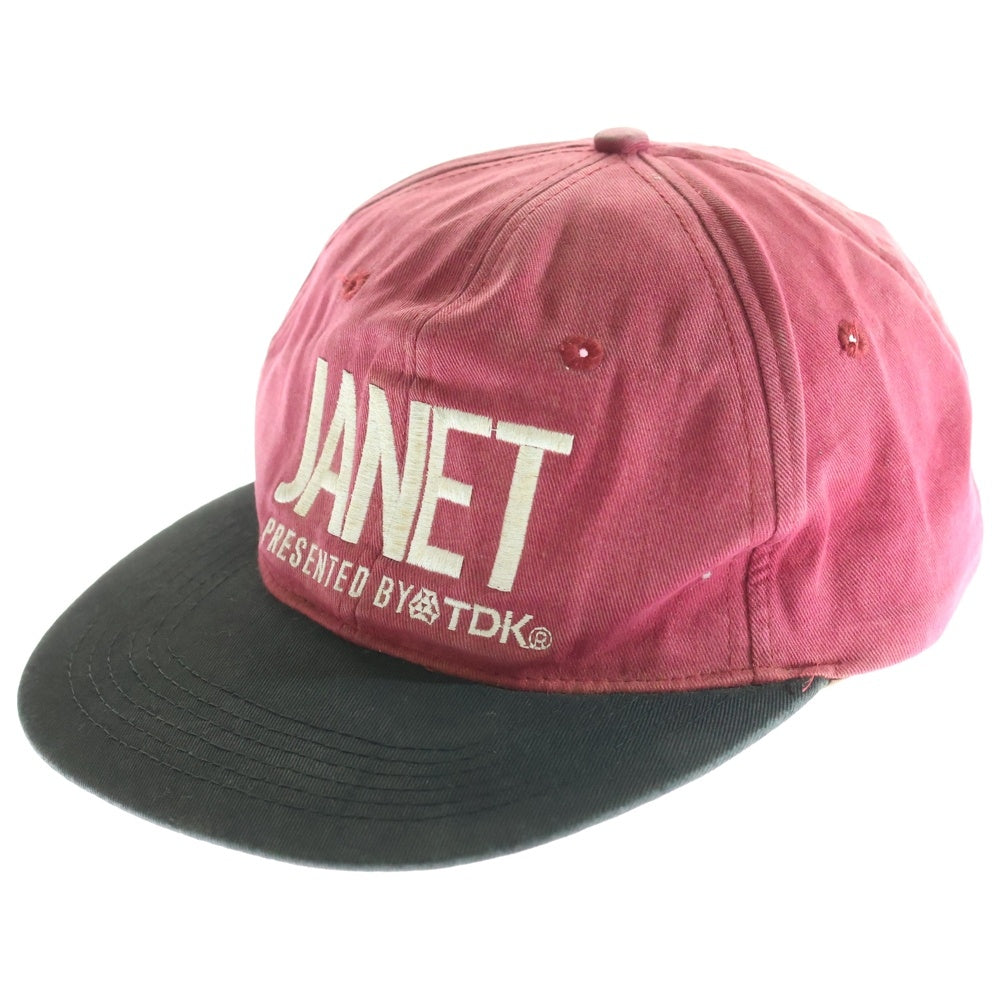VINTAGE(ヴィンテージ) 90S VINTAGE Janet Jackson 1998 the Velvet ROPE ヴィンテージ ジャネットジャクソン ザ ベルベット ロープ ツアー 6パネル キャップ 帽子 レッド