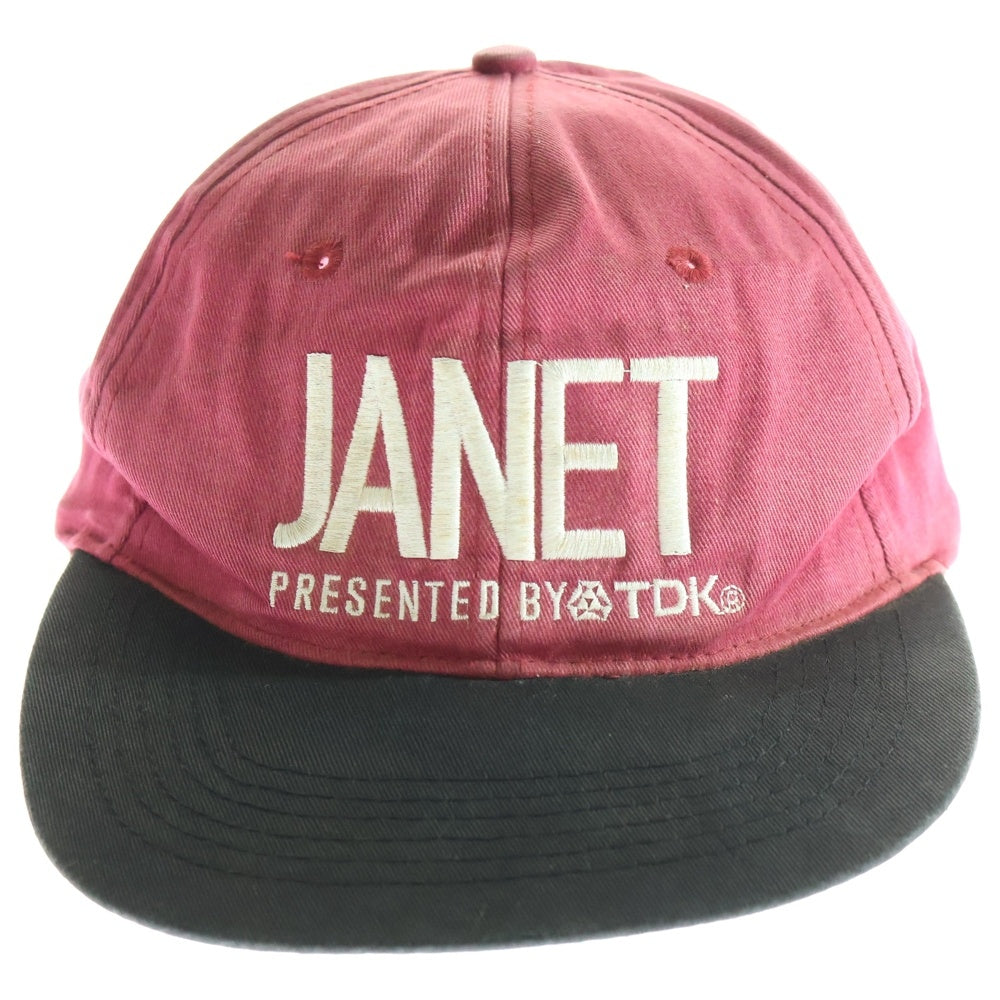 VINTAGE(ヴィンテージ) 90S VINTAGE Janet Jackson 1998 the Velvet ROPE ヴィンテージ ジャネットジャクソン ザ ベルベット ロープ ツアー 6パネル キャップ 帽子 レッド