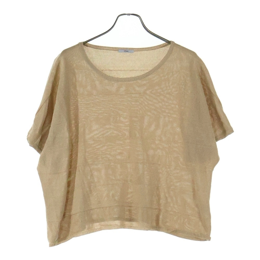 IENA(イエナ) ミドルゲージニット 半袖Tシャツ カットソー12-080-900-4030-2-0 ベージュ レディース