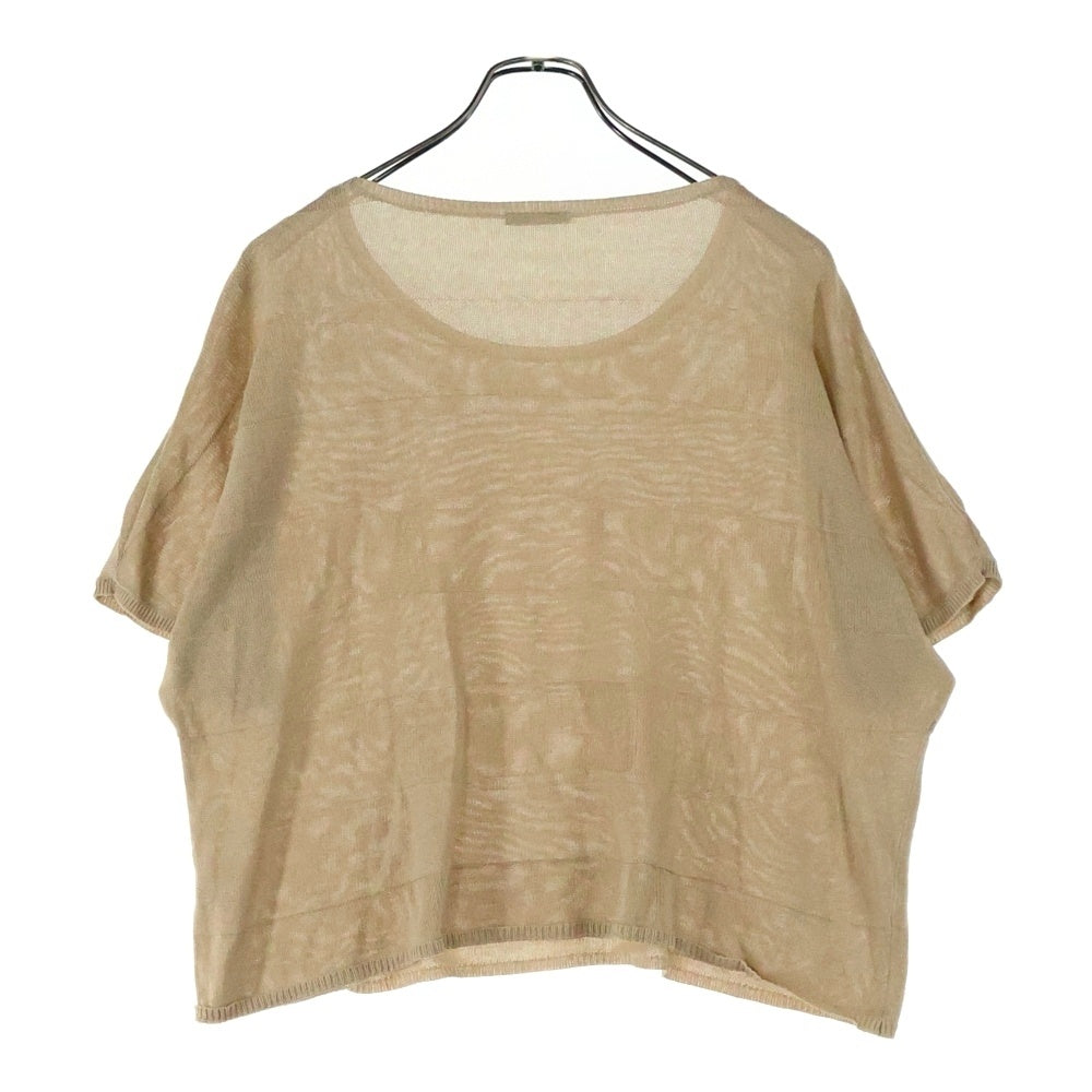 IENA(イエナ) ミドルゲージニット 半袖Tシャツ カットソー12-080-900-4030-2-0 ベージュ レディース