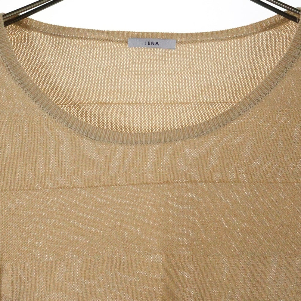 IENA(イエナ) ミドルゲージニット 半袖Tシャツ カットソー12-080-900-4030-2-0 ベージュ レディース