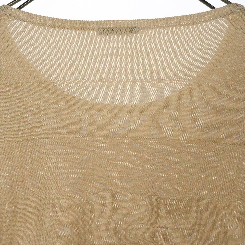 IENA(イエナ) ミドルゲージニット 半袖Tシャツ カットソー12-080-900-4030-2-0 ベージュ レディース