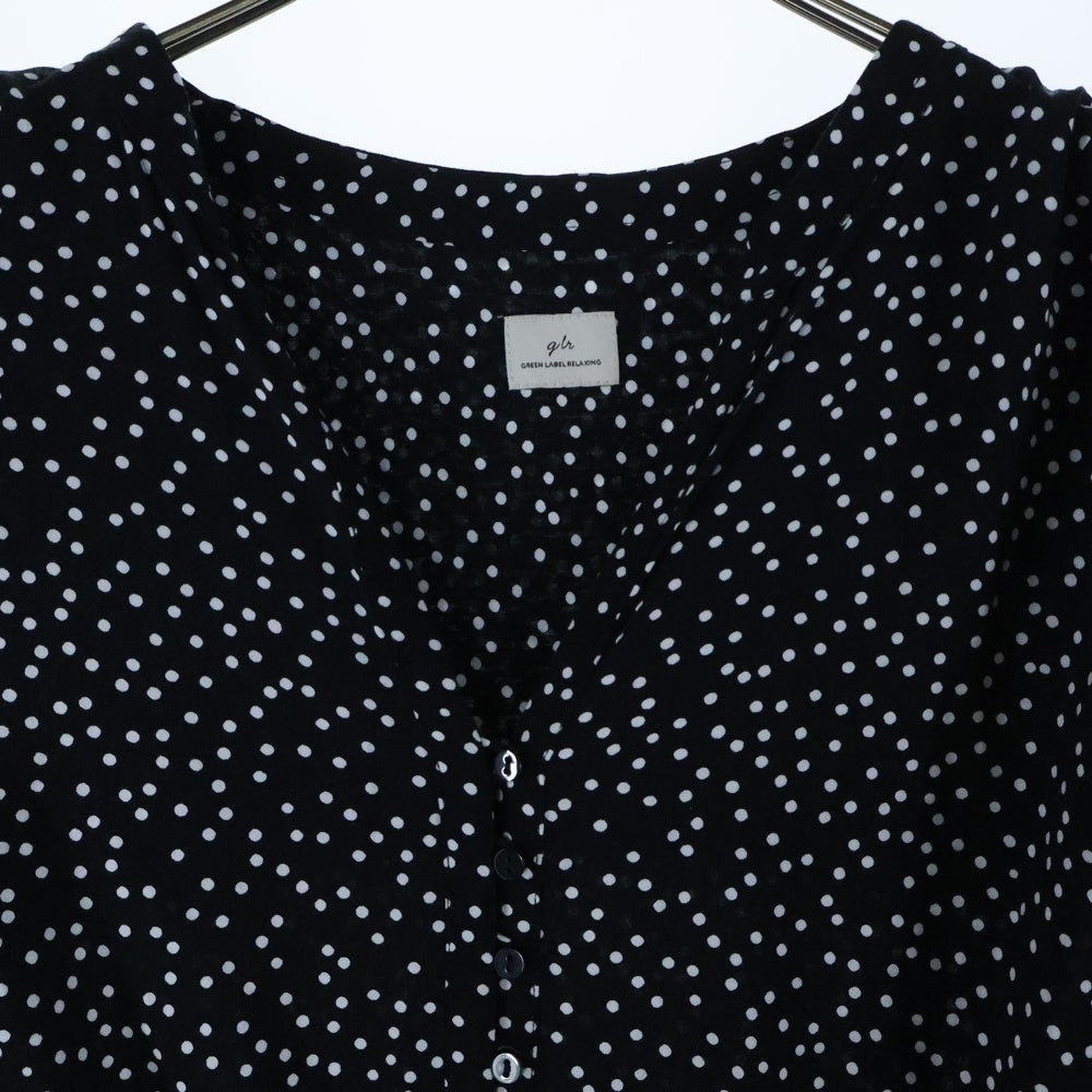 UNITED ARROWS green label relaxing(グリーンレーベル リラクシング) ドット柄 ロングワンピース ブラック3626-699-3022 レディース