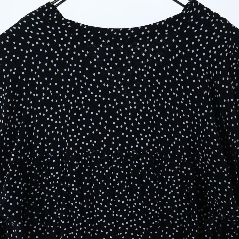 UNITED ARROWS green label relaxing(グリーンレーベル リラクシング) ドット柄 ロングワンピース ブラック3626-699-3022 レディース