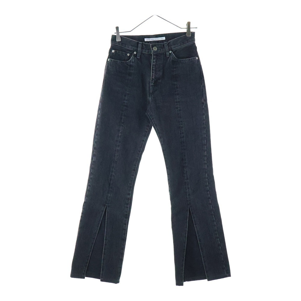 JOHN LAWRENCE SULLIVAN(ジョンローレンスサリバン) WOMENS WASHED DENIM SLITTED PANTS ウィメンズ ウォッシュド スリットデニムパンツ ブラック JLSW-35