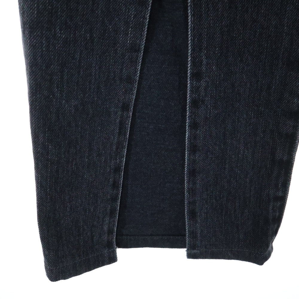 JOHN LAWRENCE SULLIVAN(ジョンローレンスサリバン) WOMENS WASHED DENIM SLITTED PANTS ウィメンズ ウォッシュド スリットデニムパンツ ブラック JLSW-35
