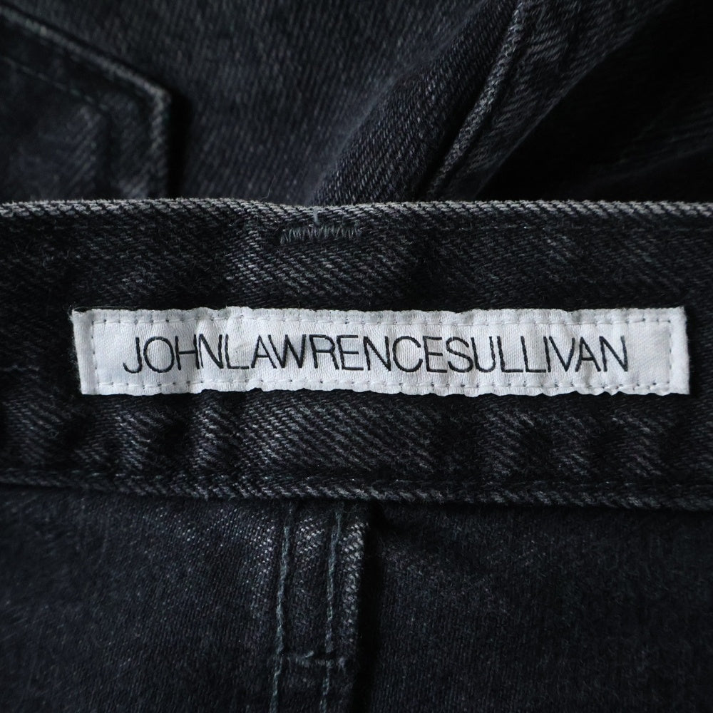 JOHN LAWRENCE SULLIVAN(ジョンローレンスサリバン) WOMENS WASHED DENIM SLITTED PANTS ウィメンズ ウォッシュド スリットデニムパンツ ブラック JLSW-35
