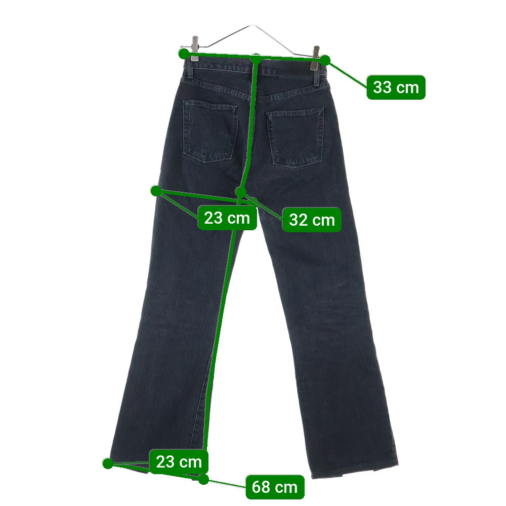 JOHN LAWRENCE SULLIVAN(ジョンローレンスサリバン) WOMENS WASHED DENIM SLITTED PANTS ウィメンズ ウォッシュド スリットデニムパンツ ブラック JLSW-35