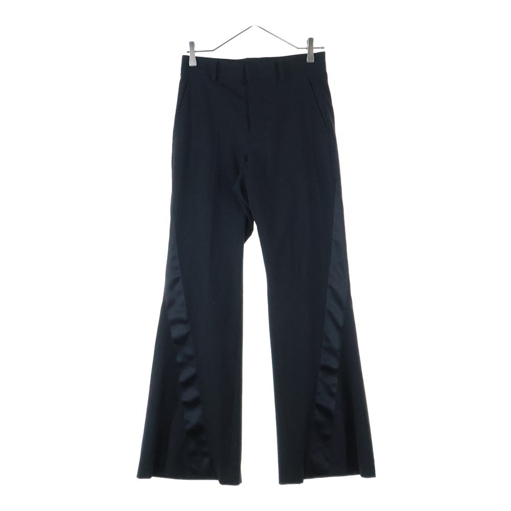 Sacai(サカイ) ウール混 サイドライン フレアスラックス パンツ ブラック 23-06624