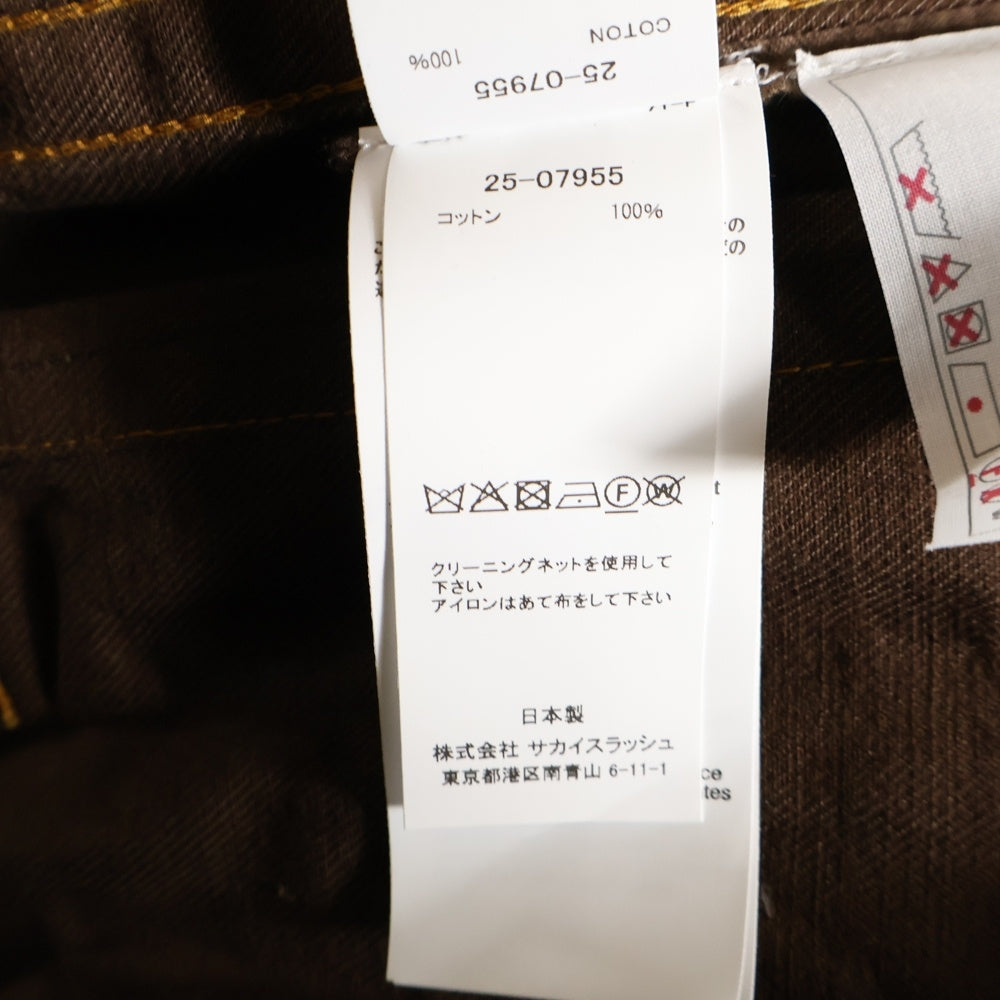 Sacai(サカイ) WOMEN'S ASYMMETRIC DENIM JACKET ウィメンズ アシンメトリー デニムジャケット レディース ブラウン 25-07955