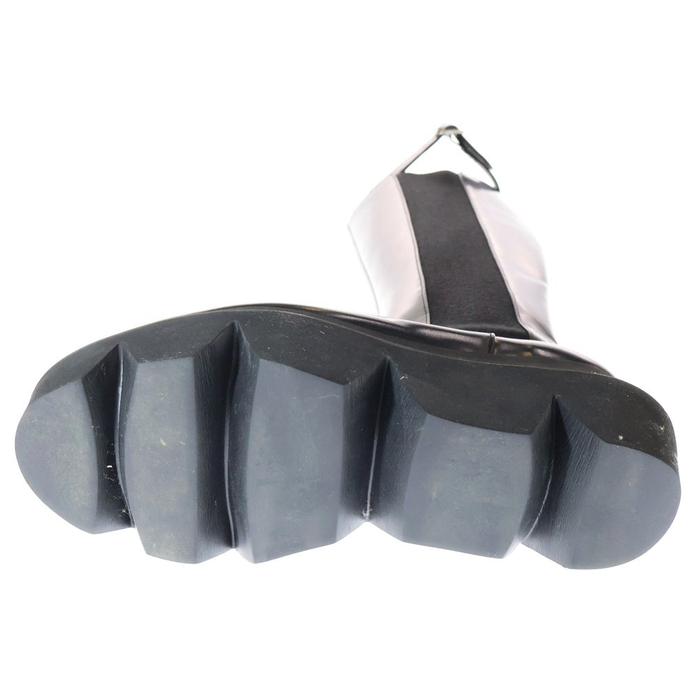 Sacai(サカイ) 21AW LEATHER LONG BOOTS レザー サイドジップ ロングブーツ レディース ブラック 21-05758