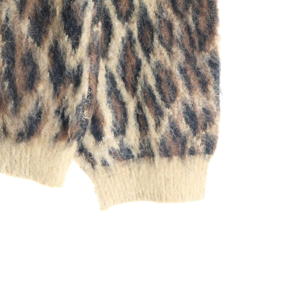 SAINT MICHAEL(セントマイケル) 24AW MOHAIR CARDIGAN レオパード モヘアカーディガン ニット ブラウン SM-YS1-0000-059