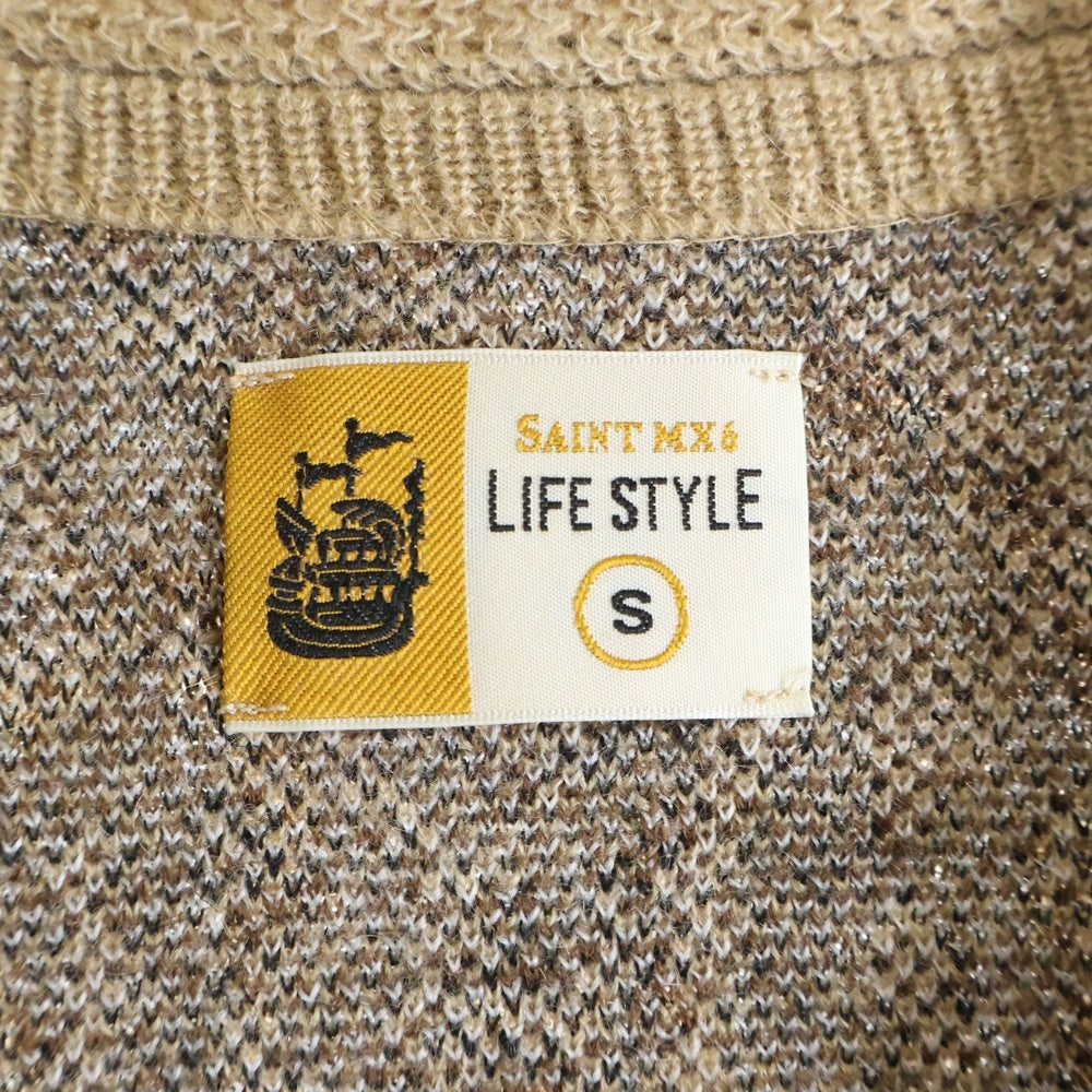 SAINT MICHAEL(セントマイケル) 24AW MOHAIR CARDIGAN レオパード モヘアカーディガン ニット ブラウン SM-YS1-0000-059