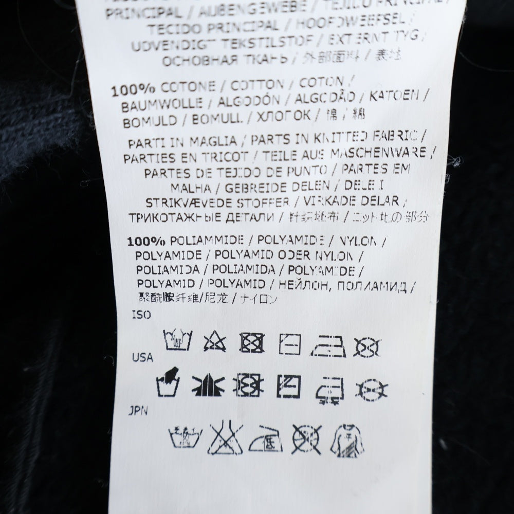 STONE ISLAND(ストーンアイランド) バックロゴプリント ニット切替 裏起毛 スウェット ジョガーパンツ ブラック 651565936