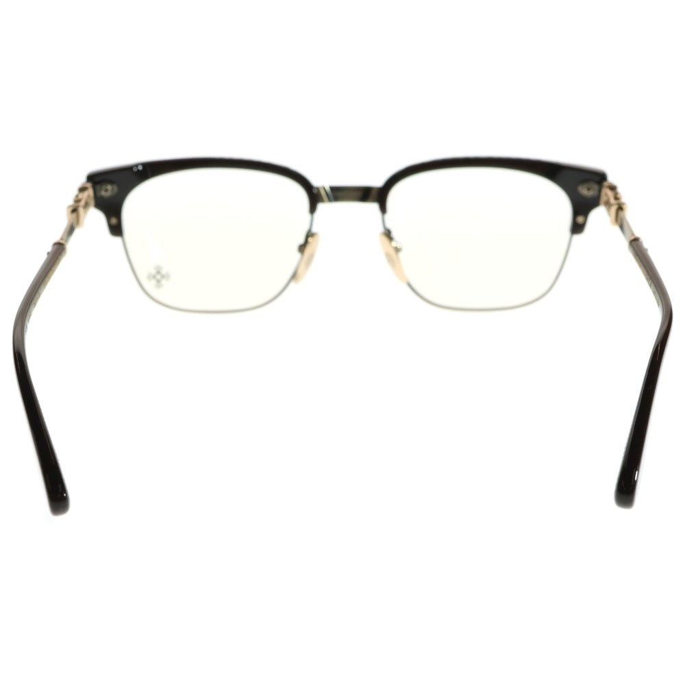 CHROME HEARTS(クロムハーツ) BONENNOISSEUR II ボネンノイズ テンプルCHクロス ウェリントンサングラス メガネ ブラウン