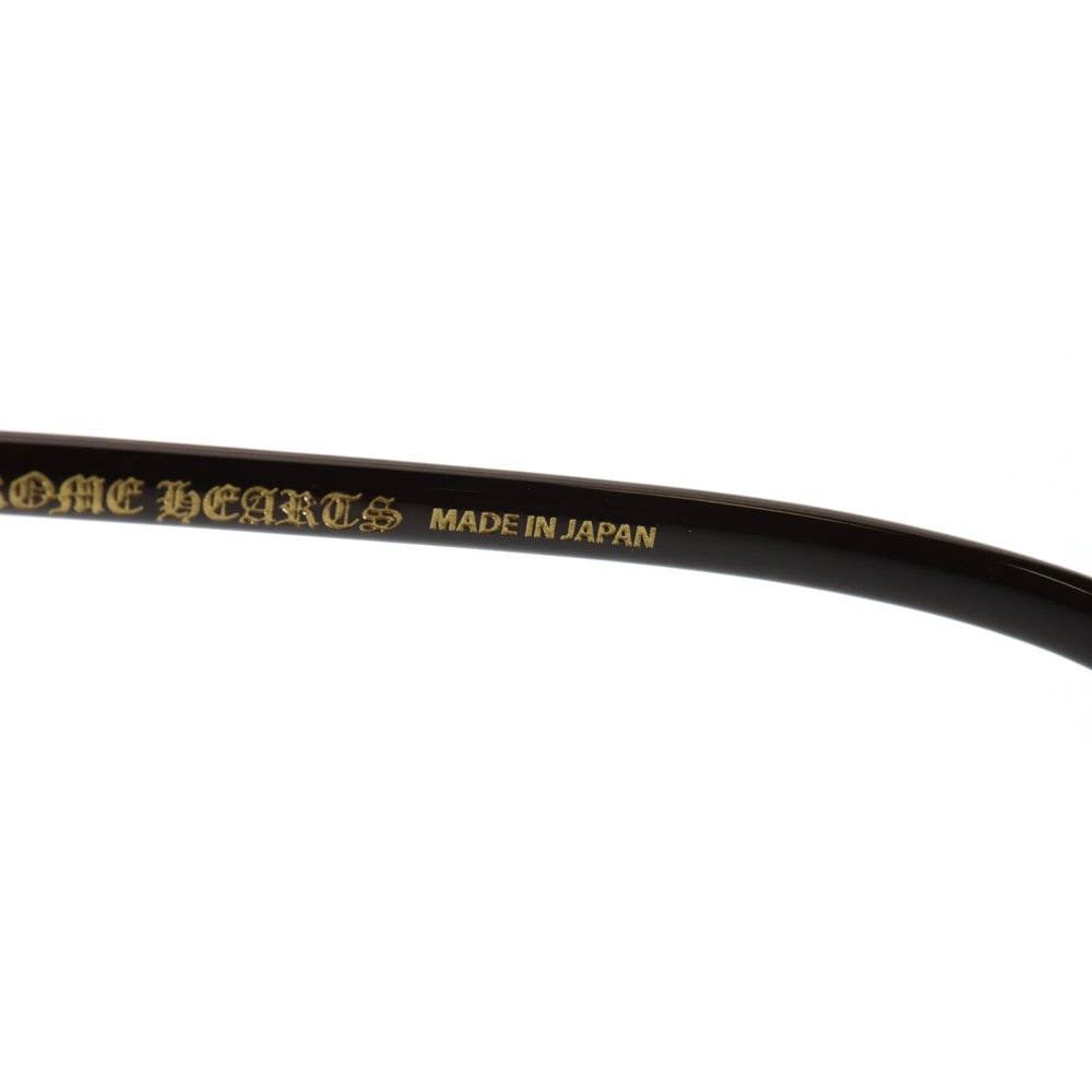 CHROME HEARTS(クロムハーツ) BONENNOISSEUR II ボネンノイズ テンプルCHクロス ウェリントンサングラス メガネ ブラウン
