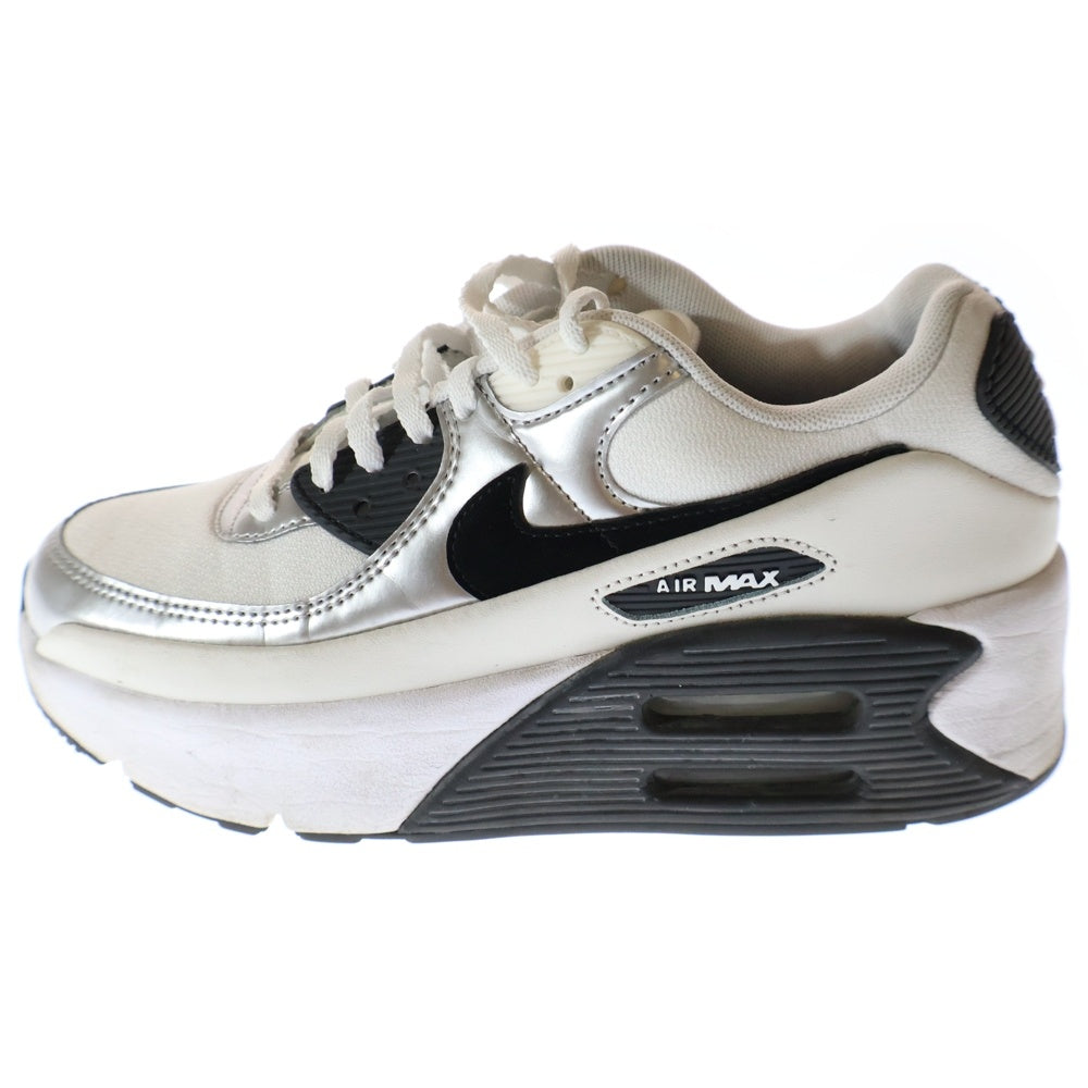 NIKE(ナイキ) WMNS AIR MAX 90 LV8 ウィメンズ エア マックス90 ローカットスニーカー レディース ホワイト/シルバー US6.5/23.5cm IB0170-100
