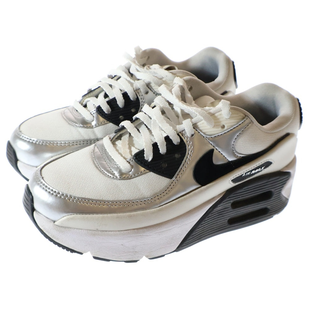 NIKE(ナイキ) WMNS AIR MAX 90 LV8 ウィメンズ エア マックス90 ローカットスニーカー レディース ホワイト/シルバー US6.5/23.5cm IB0170-100