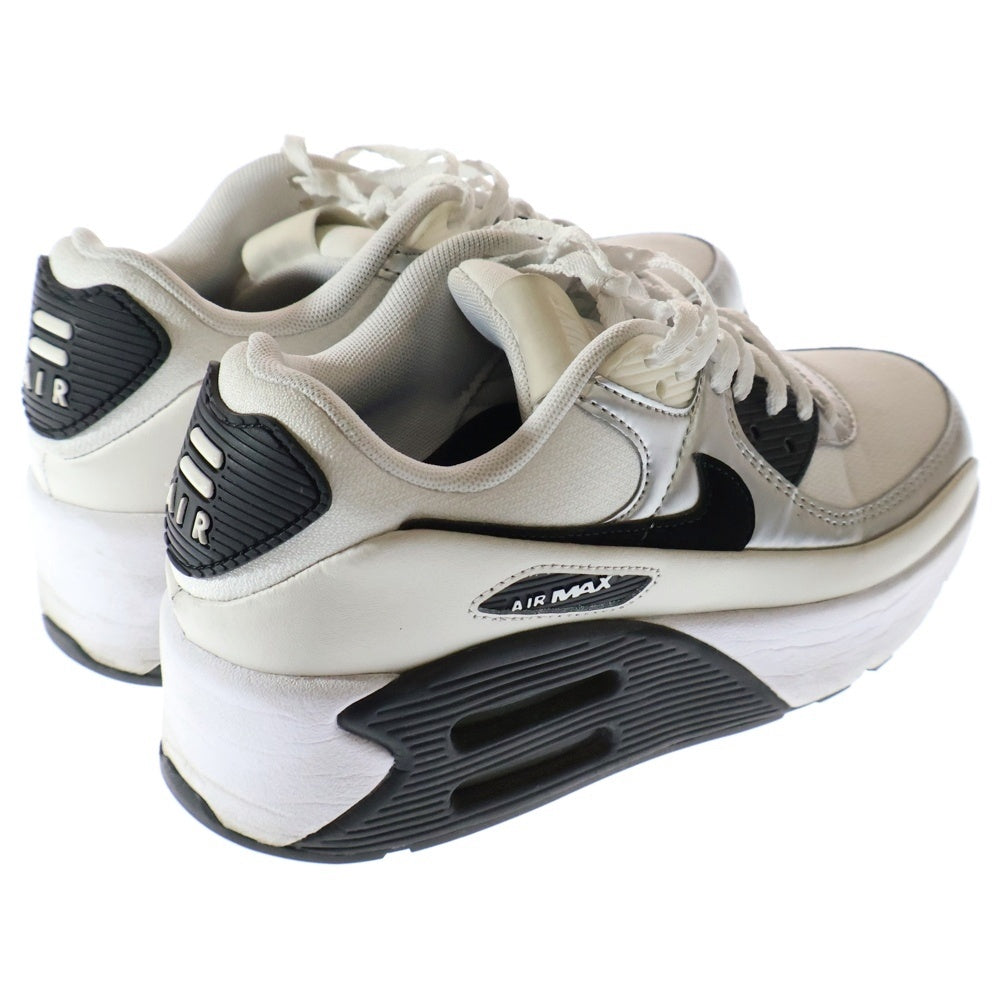 NIKE(ナイキ) WMNS AIR MAX 90 LV8 ウィメンズ エア マックス90 ローカットスニーカー レディース ホワイト/シルバー US6.5/23.5cm IB0170-100