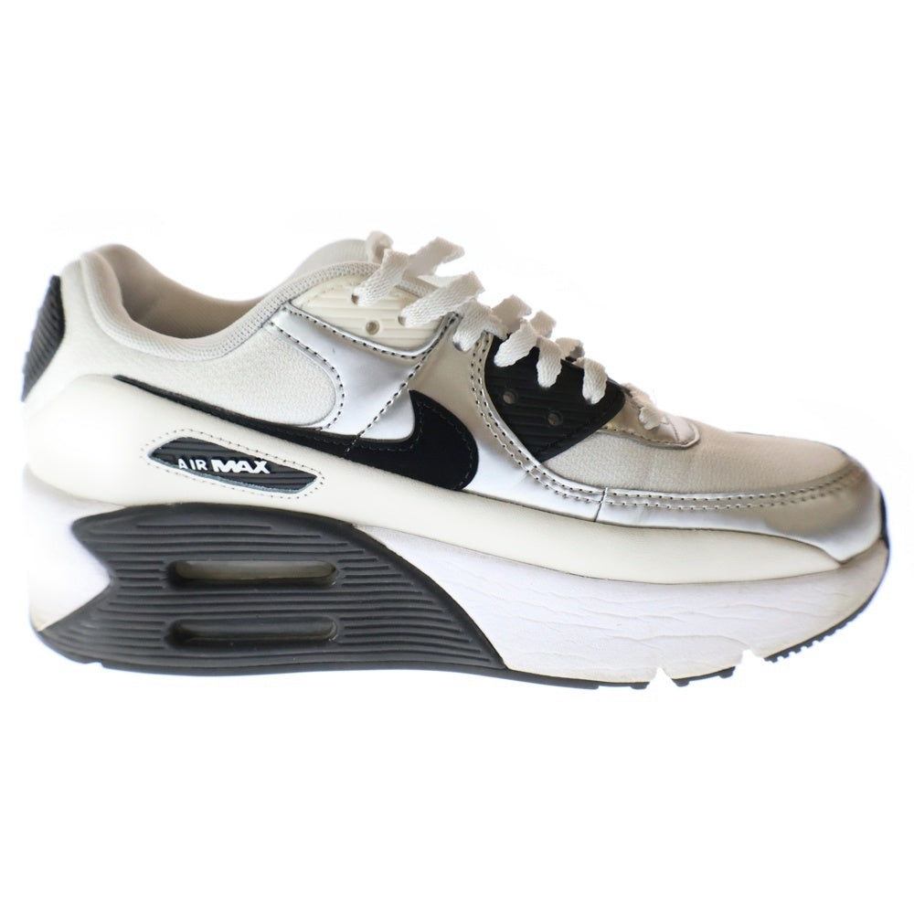 NIKE(ナイキ) WMNS AIR MAX 90 LV8 ウィメンズ エア マックス90 ローカットスニーカー レディース ホワイト/シルバー US6.5/23.5cm IB0170-100