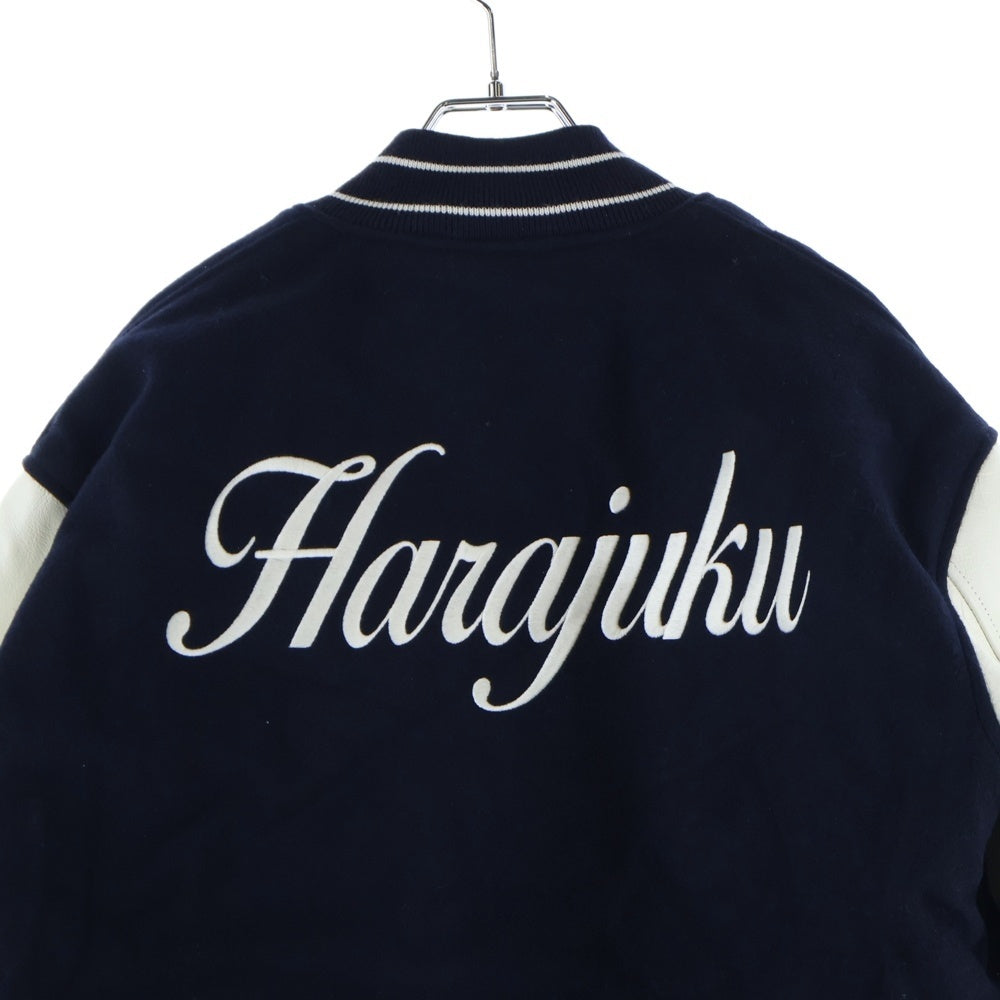 GOD SELECTION XXX(ゴッドセレクショントリプルエックス) 25SS VARSITY JACKET バーシティー エンブロイダリー ジャケット ネイビー/ホワイト