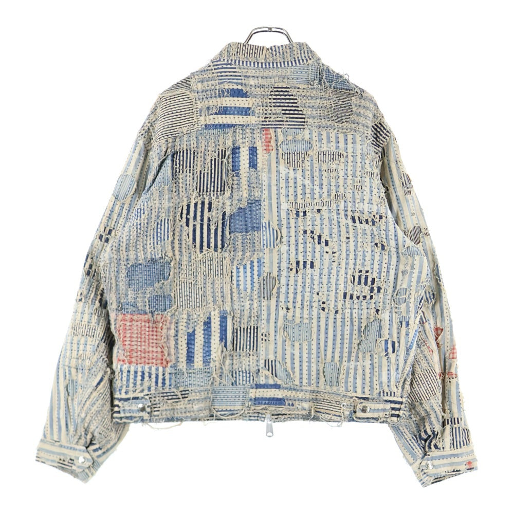 KAPITAL(キャピタル) 25SS LIBERTY BORO ZIP UP リバティ ボロ パッチワーク ジップアップジャケット インディゴ EK-1756LJ