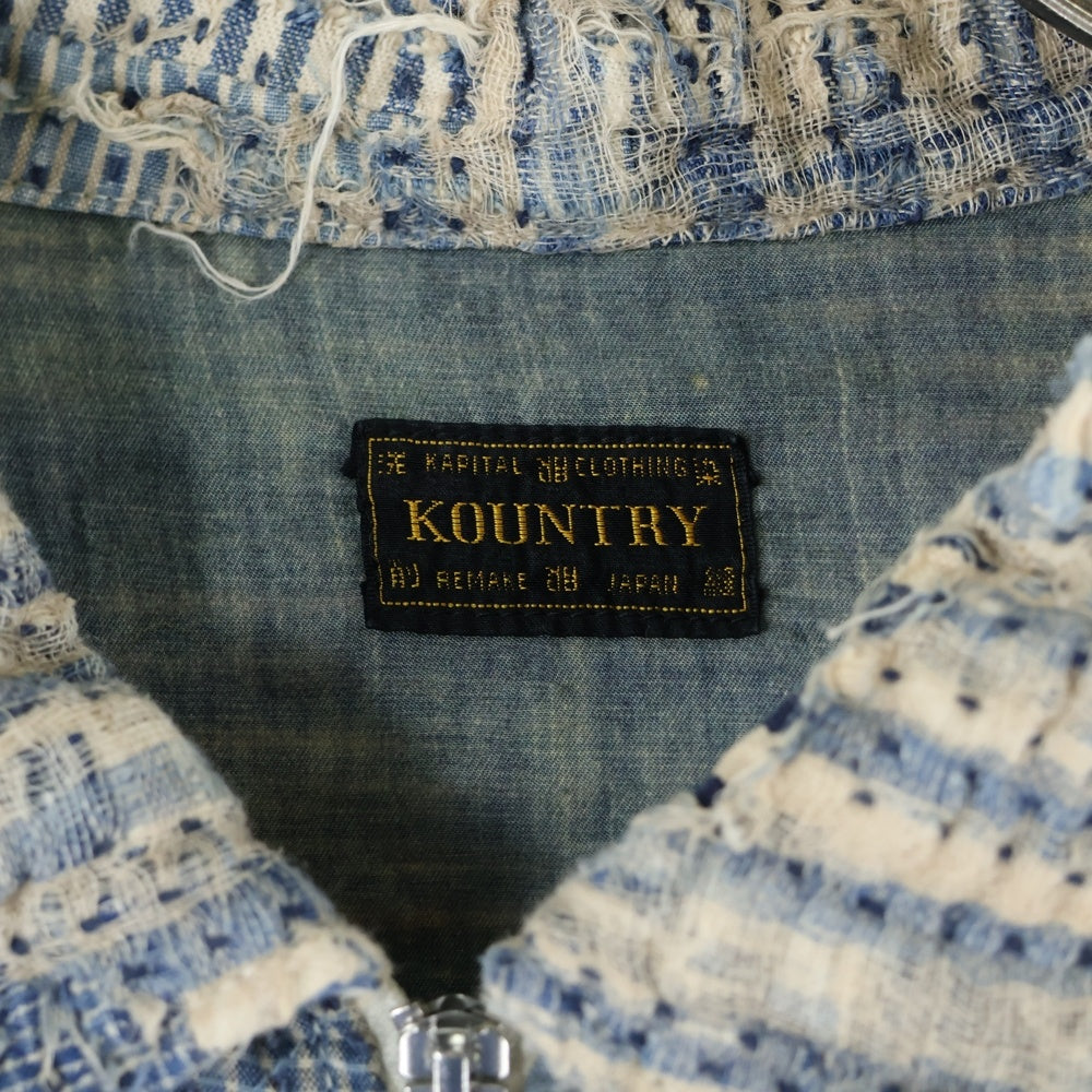 KAPITAL(キャピタル) 25SS LIBERTY BORO ZIP UP リバティ ボロ パッチワーク ジップアップジャケット インディゴ EK-1756LJ
