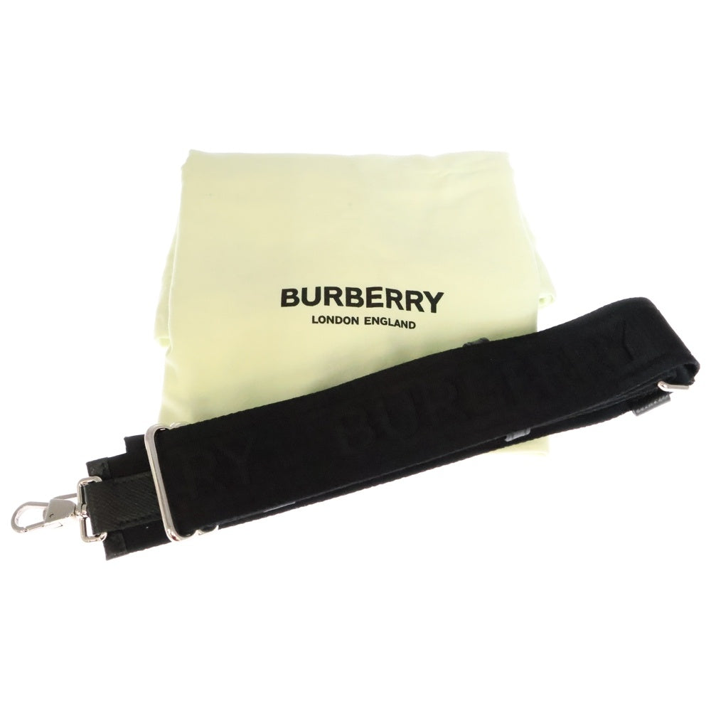 BURBERRY(バーバリー) MINI VERTICAL TOTE ミニヴァーティカルトート TBロゴ レザー 2WAY ショルダーバッグ ブラック 8068476