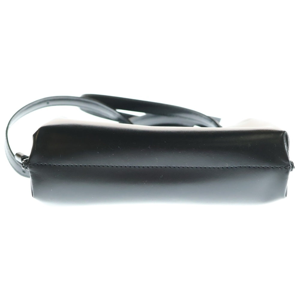 Y's(ワイズ) GLOSSY SMOOTH METAL CLASP SHOULDER BAG グロッシースムース メタルクラスプ レザーがま口ショルダーバッグ ブラック レディース YP-A02-716