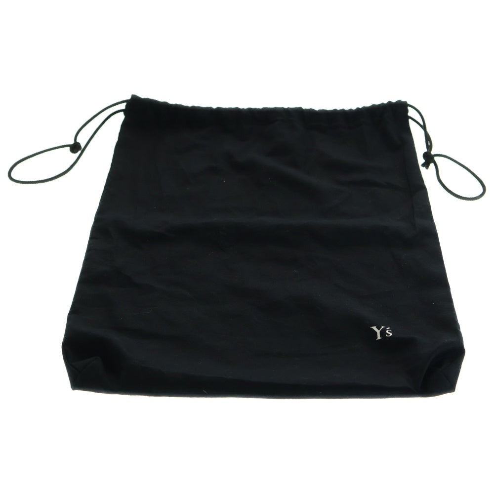 Y's(ワイズ) GLOSSY SMOOTH METAL CLASP SHOULDER BAG グロッシースムース メタルクラスプ レザーがま口ショルダーバッグ ブラック レディース YP-A02-716