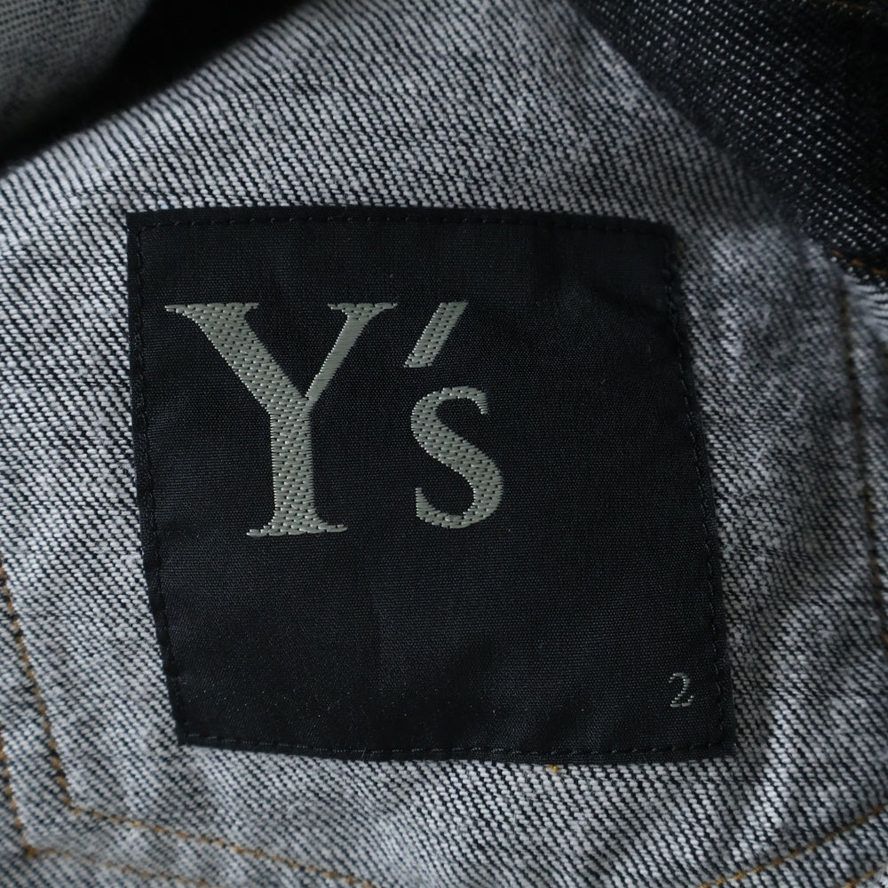 Y's(ワイズ) 8OZ DENIM TUCKED DENIM JACKET 8オンス タックド デニムジャケット ブラック レディース YT-Y02-028